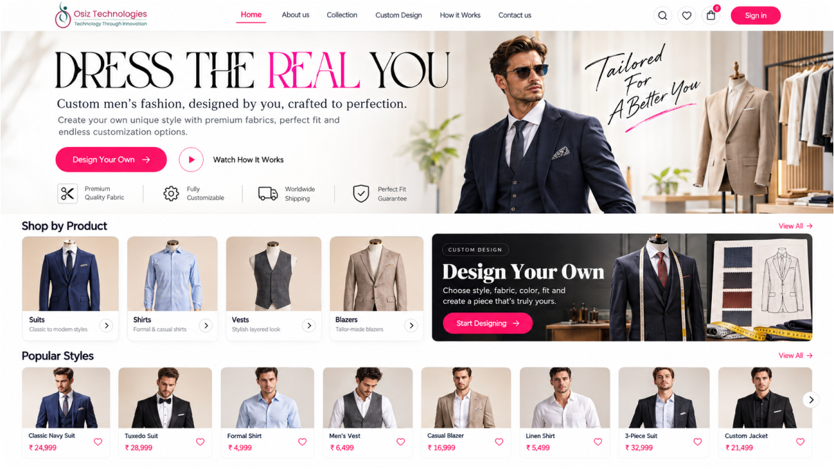 Custom Clothing Software portfolio