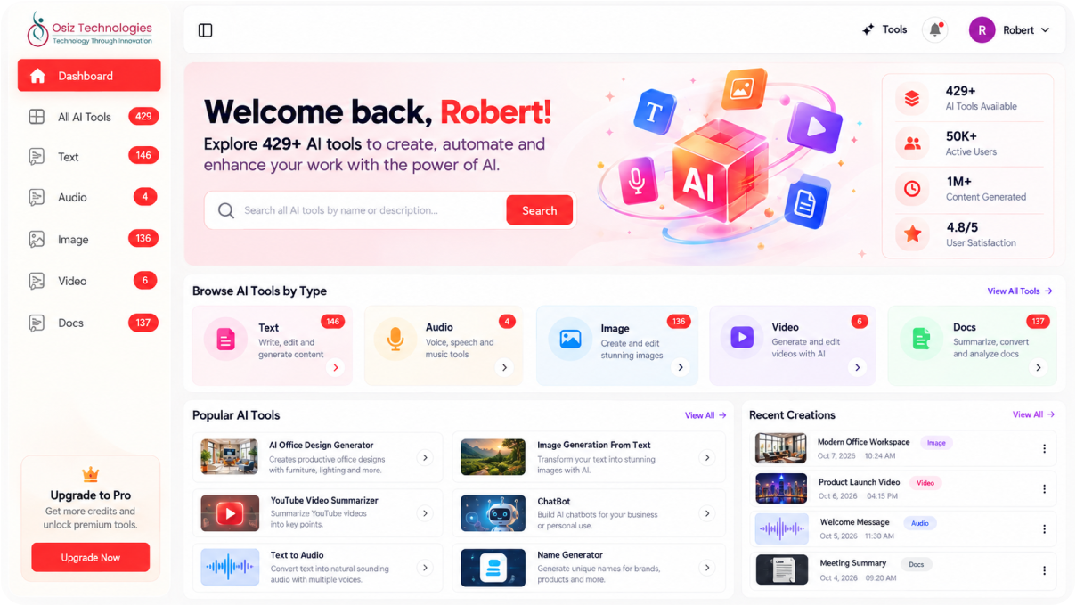 Generative AI Tool portfolio